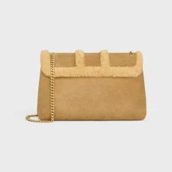 LARGE CELINE VICTOIRE BAG in SUEDE CALFSKIN AND SHEARLING