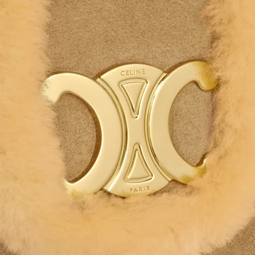 LARGE CELINE VICTOIRE BAG in SUEDE CALFSKIN AND SHEARLING