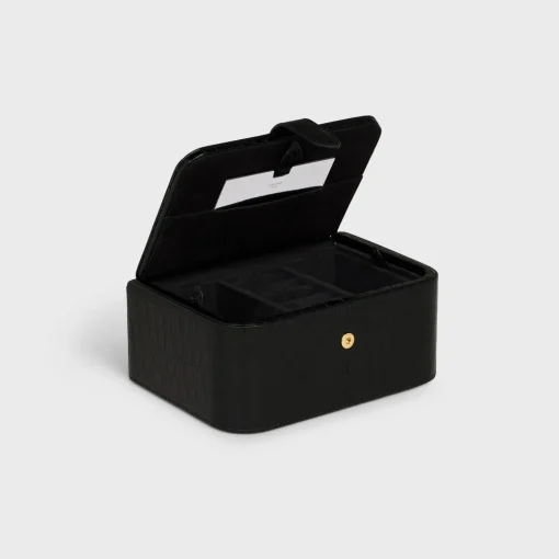 large jewels case in crocodile