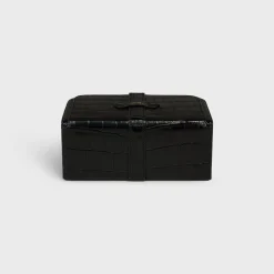 large jewels case in crocodile