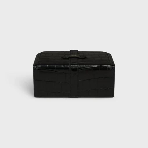large jewels case in crocodile