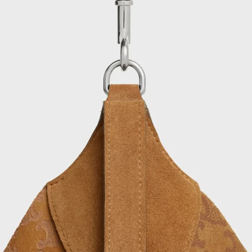 Large Strap Romy in SUEDE CALFSKIN WITH TRIOMPHE ALL OVER