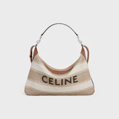 Large Strap Romy in Textile with celine jacquard and calfskin