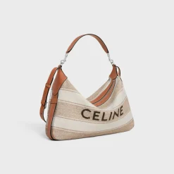 Large Strap Romy in Textile with celine jacquard and calfskin