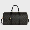 Large Travel Bag in Triomphe Canvas and calfskin