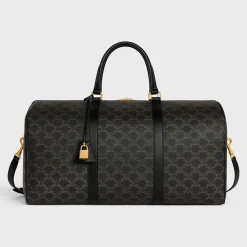Large Travel Bag in Triomphe Canvas and calfskin