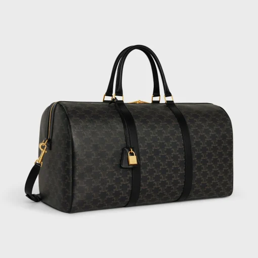 Large Travel Bag in Triomphe Canvas and calfskin