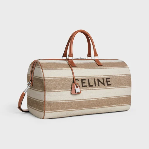 Large Travel Bag in Textile with celine jacquard and calfskin