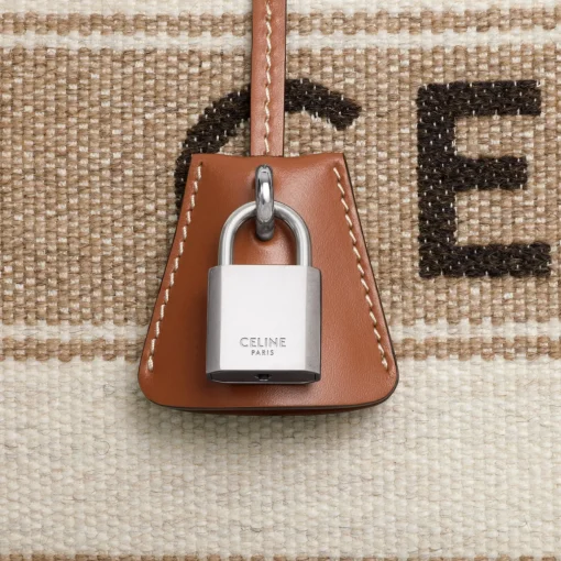Large Travel Bag in Textile with celine jacquard and calfskin