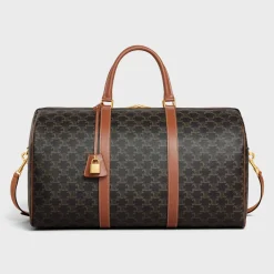 Large Travel Bag in Triomphe Canvas and calfskin