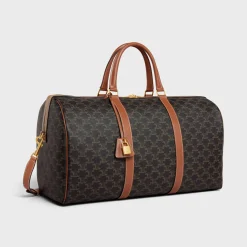 Large Travel Bag in Triomphe Canvas and calfskin