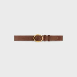 LARGE TWIN TRIOMPHE BELT in SUEDE CALFSKIN