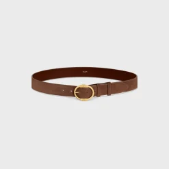 LARGE TWIN TRIOMPHE BELT in SUEDE CALFSKIN