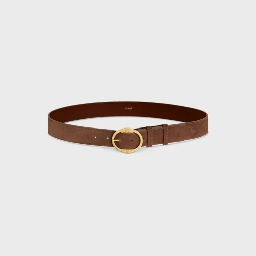 LARGE TWIN TRIOMPHE BELT in SUEDE CALFSKIN