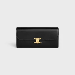 LARGE WALLET TRIOMPHE in Shiny calfskin