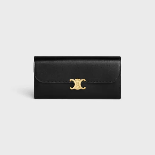 LARGE WALLET TRIOMPHE in Shiny calfskin