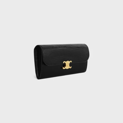 LARGE WALLET TRIOMPHE in lizard