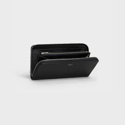 Large zipped wallet in Grained calfskin