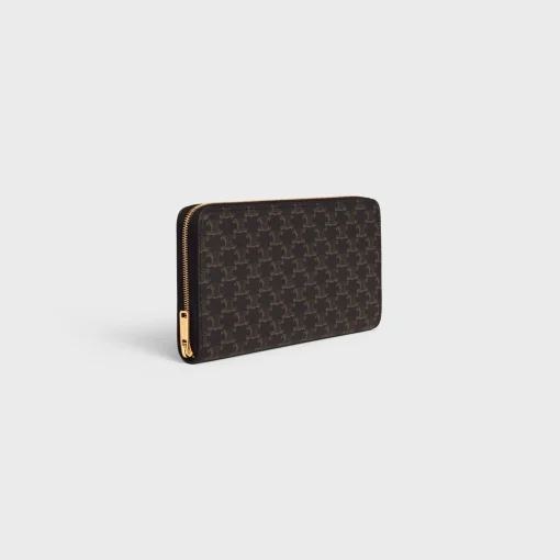 Large zipped wallet in Triomphe Canvas