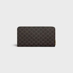 Large zipped wallet in Triomphe Canvas