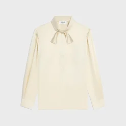 lavaliere blouse in silk satin