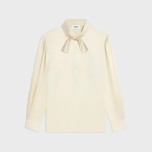 lavaliere blouse in silk satin