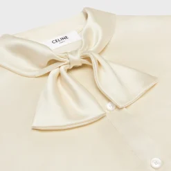 lavaliere blouse in silk satin