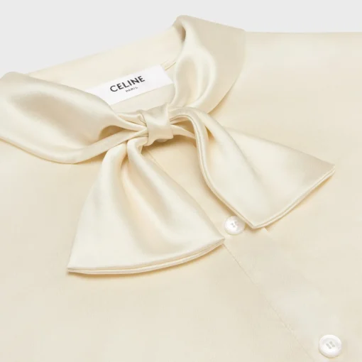 lavaliere blouse in silk satin