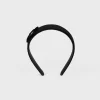Le Soir Ribbon Headband in Polyester, Calfskin and Brass with Gold Finish
