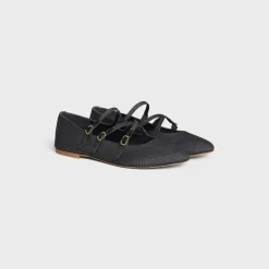LES BALLERINES CELINE CRISS-CROSS BABIES BALLERINA in LUREX FABRIC