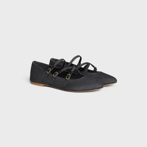 LES BALLERINES CELINE CRISS-CROSS BABIES BALLERINA in LUREX FABRIC