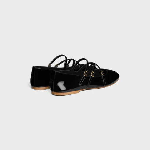 LES BALLERINES CELINE CRISS-CROSS BABIES BALLERINA in PATENT CALFSKIN