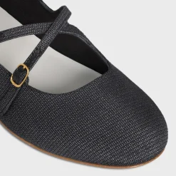 LES BALLERINES CELINE CRISS-CROSS BABIES BALLERINA in LUREX FABRIC