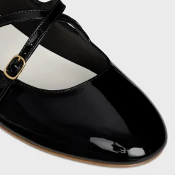 LES BALLERINES CELINE CRISS-CROSS BABIES BALLERINA in PATENT CALFSKIN
