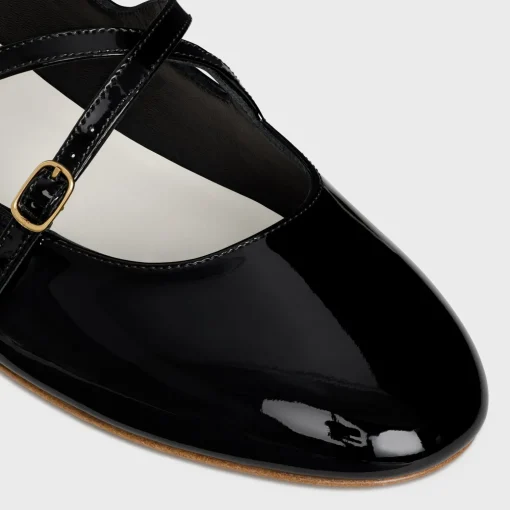 LES BALLERINES CELINE CRISS-CROSS BABIES BALLERINA in PATENT CALFSKIN