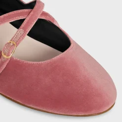LES BALLERINES CELINE CRISS-CROSS BABIES BALLERINA in VELVET