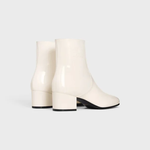 LES BOTTES CELINE TRIOMPHE ZIPPED BOOT in PATENT CALFSKIN