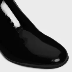 LES BOTTES CELINE TRIOMPHE ZIPPED BOOT in PATENT CALFSKIN