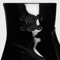 LES BOTTES CELINE TRIOMPHE ZIPPED BOOT in PATENT CALFSKIN