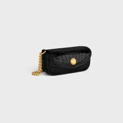 LIPSTICK CASE ON CHAIN IN NILOTICUS CROCODILE