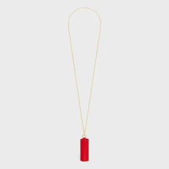 LIPSTICK NECKLACE IN LIZARD