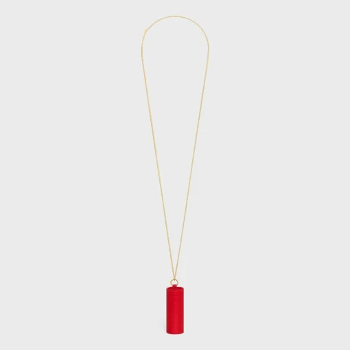LIPSTICK NECKLACE IN LIZARD