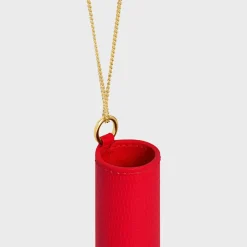 LIPSTICK NECKLACE IN LIZARD