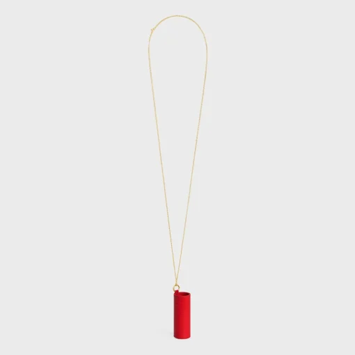 LIPSTICK NECKLACE IN LIZARD