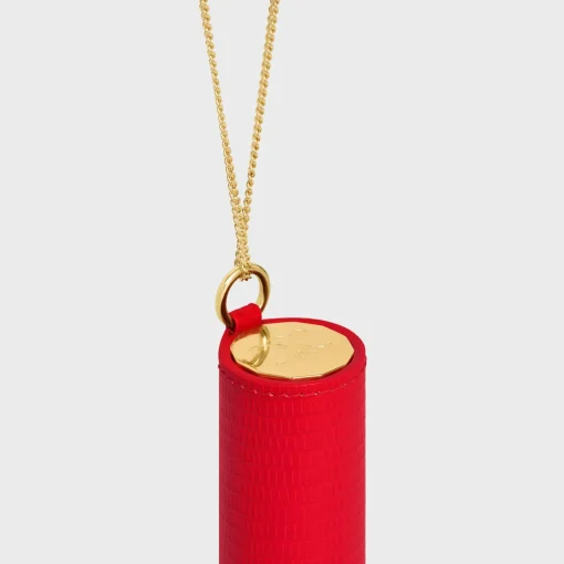 LIPSTICK NECKLACE IN LIZARD