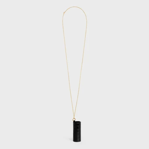 LIPSTICK NECKLACE IN NILOTICUS CROCODILE