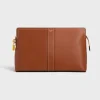 Lock Toiletry Pouch in Shiny Calfskin