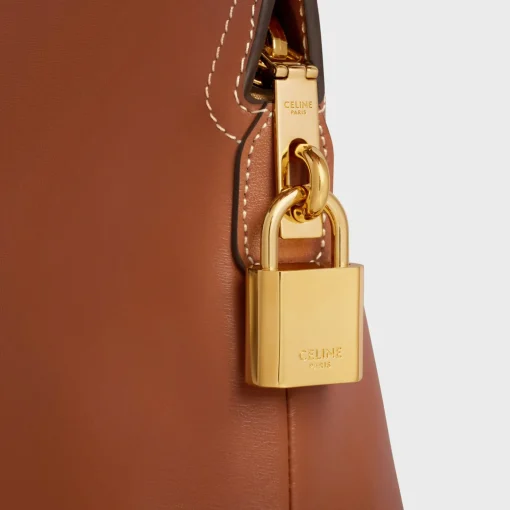 Lock Toiletry Pouch in Shiny Calfskin