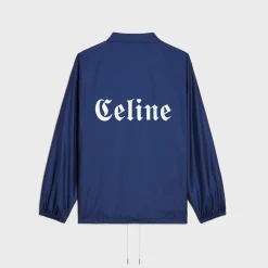 long coach jacket in lightweight nylon