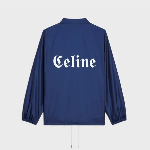 long coach jacket in lightweight nylon